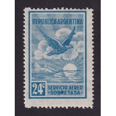 ARGENTINA 1928 GJ 641 ESTAMPILLA NUEVA CON GOMA 2 VARIEDADES . EN R DE SOBRETASA Y EN ALA SOBRE EL PICO